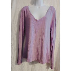 Pure Fiber BAMBOO V-Neck LONG SLEEVE Size L